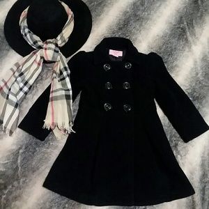 Girls peacoat - Black Copper Key 4/5